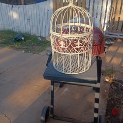 Cast iron vintage bird cage