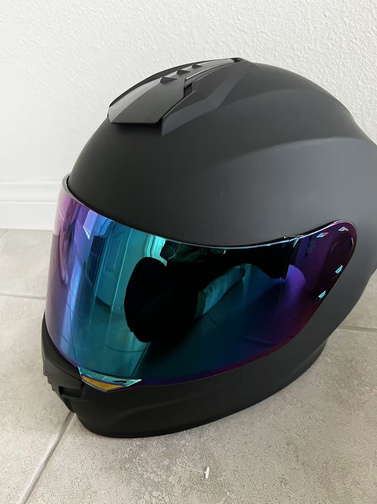 Helmet Black Color Visor New