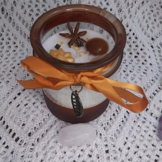 Herbal And Crystal Candles