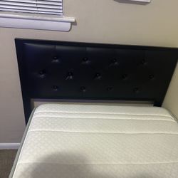 Twin Sized Bed Frame (mattress Included) And 4 Leveled Shelf 