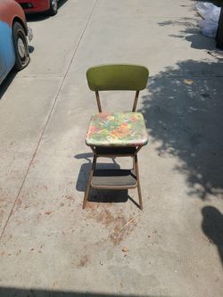 Vintage 50s/60s Step Stool Chair Retro