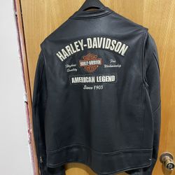 Real Leather Harley Davidson Jacket 