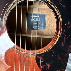Yamaha A-Series AC3M Cutaway Concert Acoustic-Electric Guitar Tobacco Sunburst