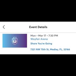 2 CURTSIED Tickets FOR UNRIVALED 