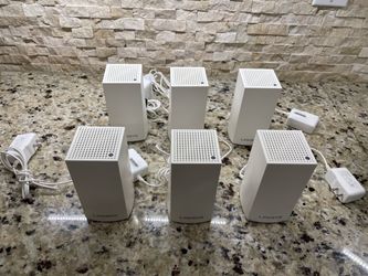 6 Linksys Model No. WHW01 Velop Mesh WiFi Dual Band Routers White