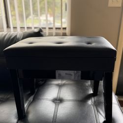 Black Storage Ottoman