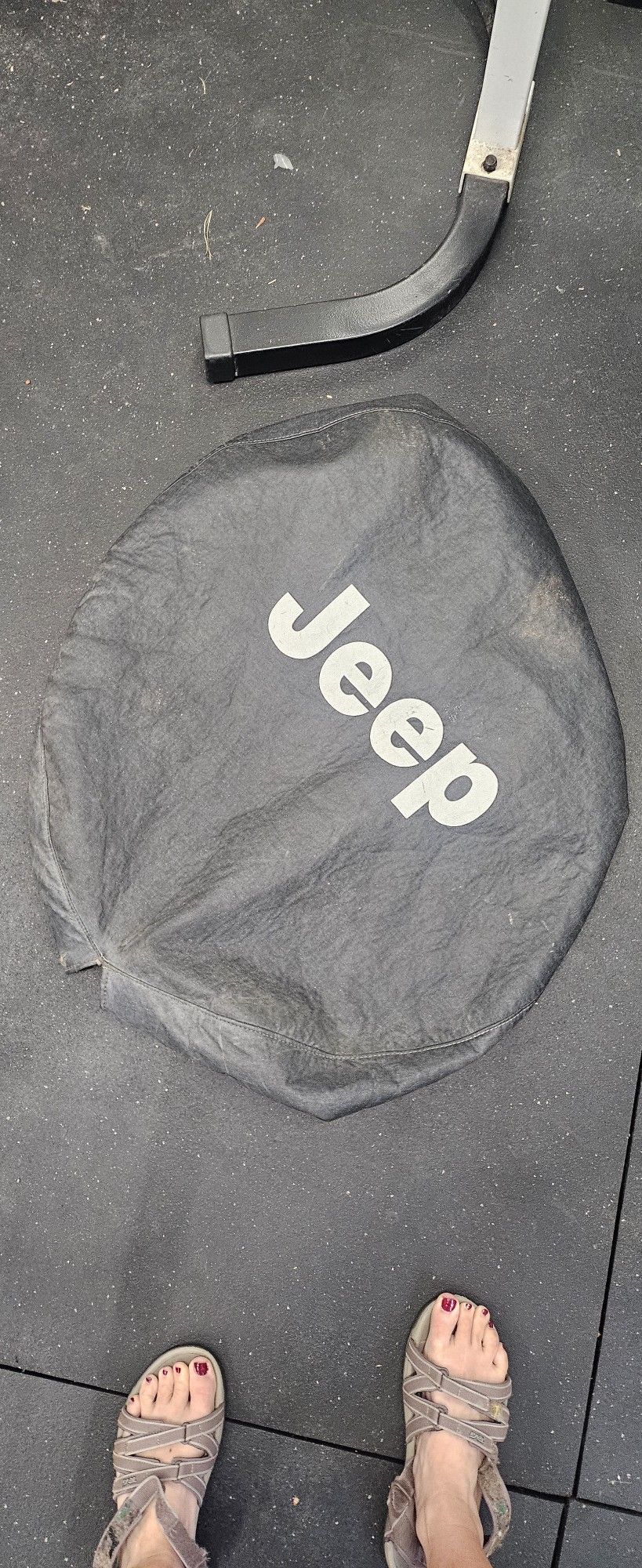 Jeep Spare Tire cover + Thule Bike rack
