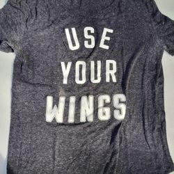 Victoria's Secret Gray 'USE YOUR WINGS' T-Shirt - Used, Check Size"