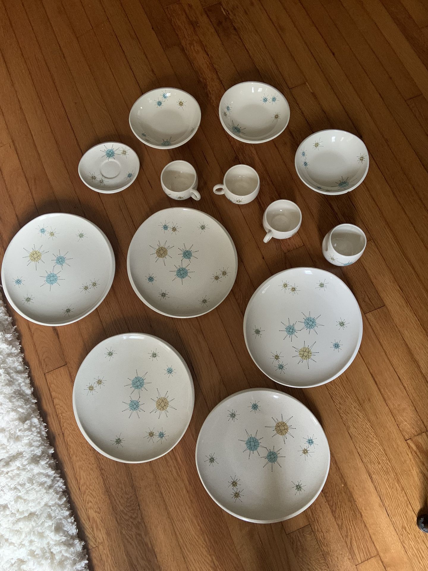 Franciscan Starburst Atomic 10 Piece Dish Dinnerware Set - Mid Century Modern