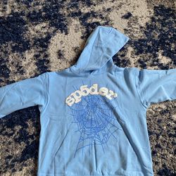 Sp5der sky blue hoodie (Brand New) (Size L)