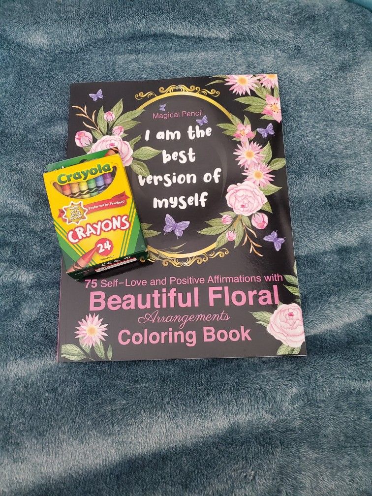 Affirmation Coloring Book And Crayons