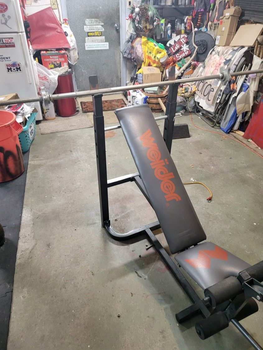 Workout Bench with Bar