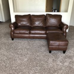 Brown Leather Couch