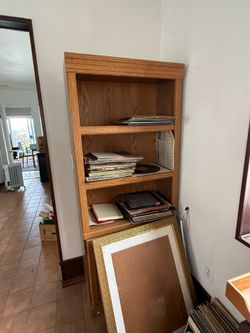 Solid wood bookshelf