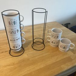 Set Of Mugs With Stands