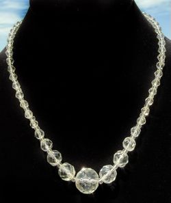 Vintage Swarovski Crystal Necklace — Graduated Faceted Beads, Pure Brilliance