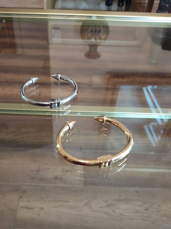 (2) Kinsley Armelle Bracelets Both Gold & Silver