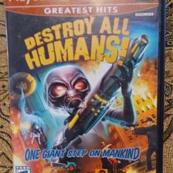 Playstation2 Destroy All Humans Video Gamebaliens Fighting 