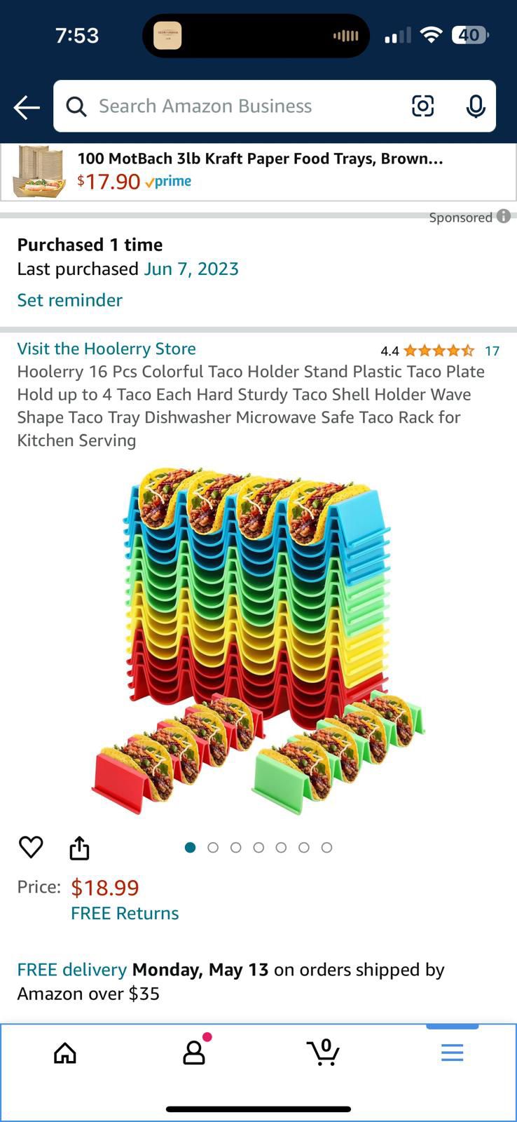 16 Colorful Taco Holder stand - hold up to 4 each