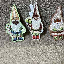 Fabric Gnome Candy can Gift Christmas Tree Ornament - Wondershop set of 3