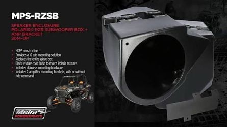 2014 & Newer Polaris Rzr 10” Subwoofer Enclosure On Sale