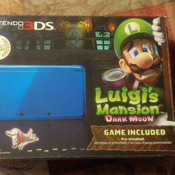 Nintendo 3ds Cobalt Blue Luigi's Mansion (Box Only)