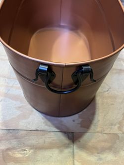 Copper Finished Firewood Bucket