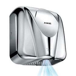 AIKE Elephant Power Commercial Hand Dryer High Speed Auto Warm Wind, Polished Stainless Steel Cover AC110V-130V Model AK2812