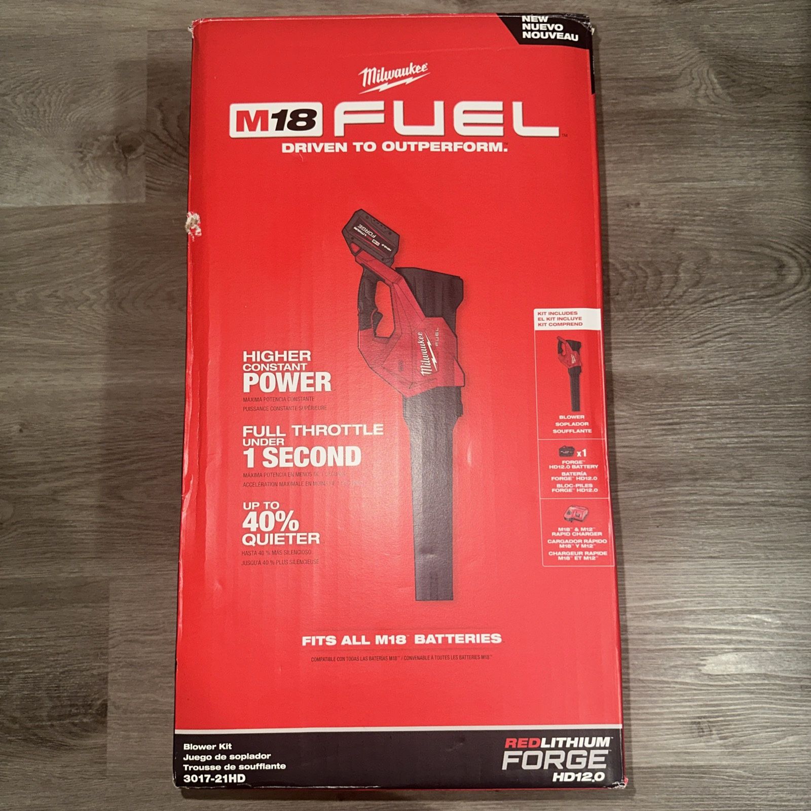 New Milwaukee M18 FUEL M18 FUEL Blower Kit 3017-21HD With Forge HD Battery