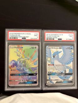 Psa 9 slabs shiney articuno and hyper rare dialga gx