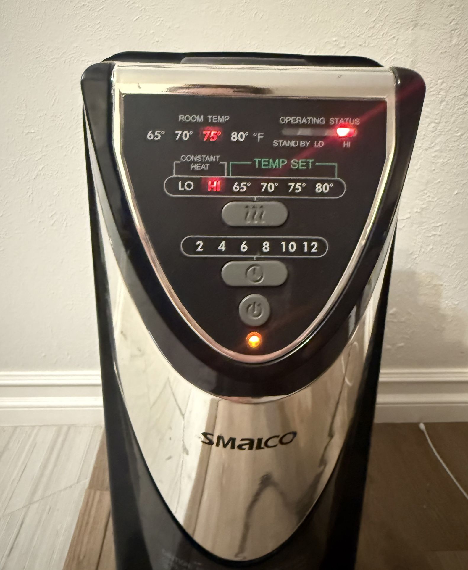 SMALCO 1500-Watt Digital Oil-Filled Radiator Electric Portable Heater