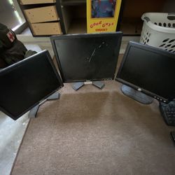 Three (3) Desktop Monitors *No Chords*