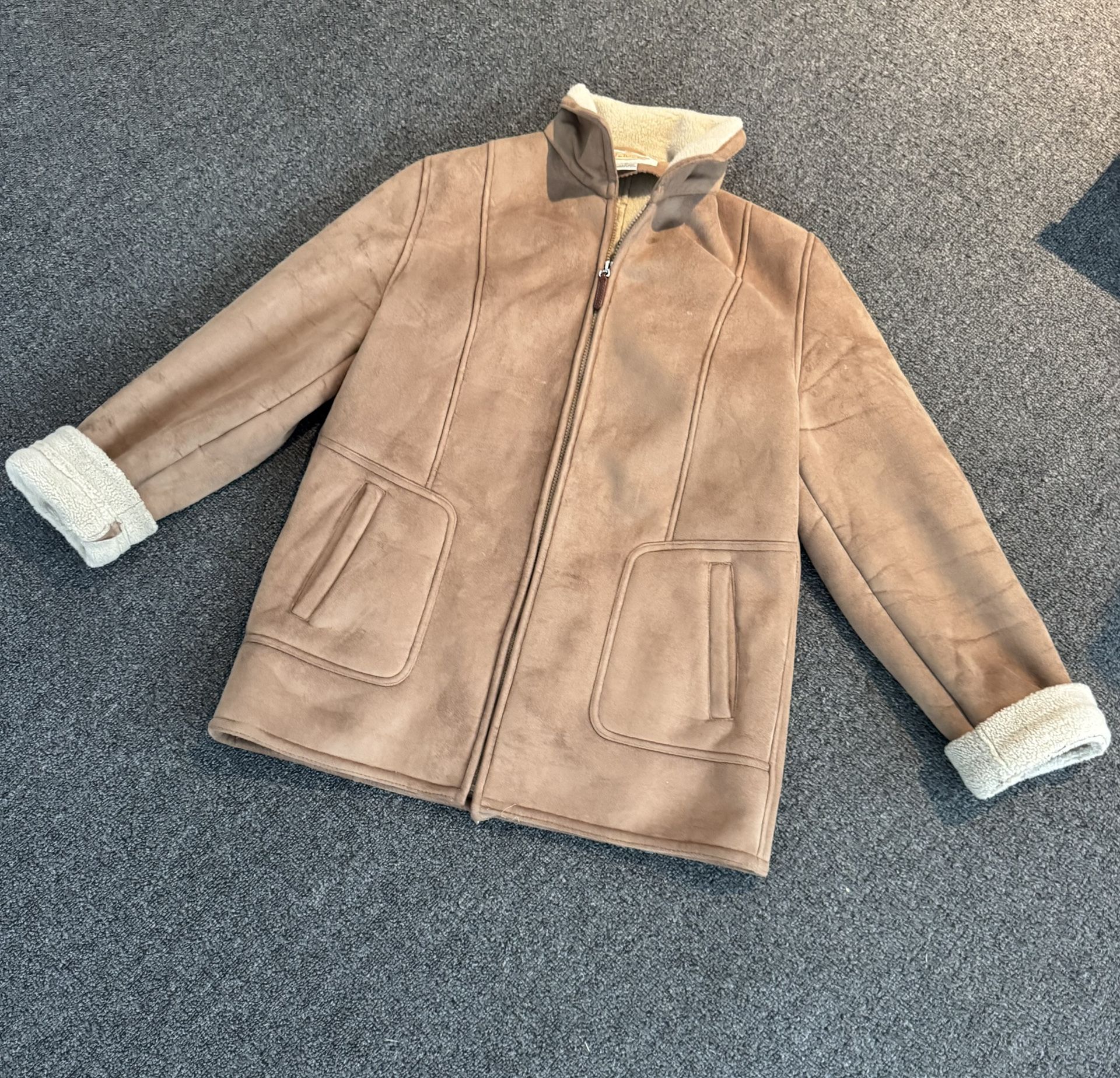 Talbots - oversized Sherpa - faux suede jacket size medium