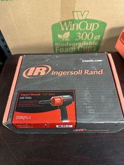 [183].  Ingersoll Rand 2135QTL-2 1/2" Air Impact Wrench, Quiet, 780 ft-Ibs Max Torque, 2" Ext Anvil