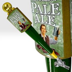 Vintage Sam Adams Pale Ale Beer Tap Handle Green Gold Draft Keg Bar