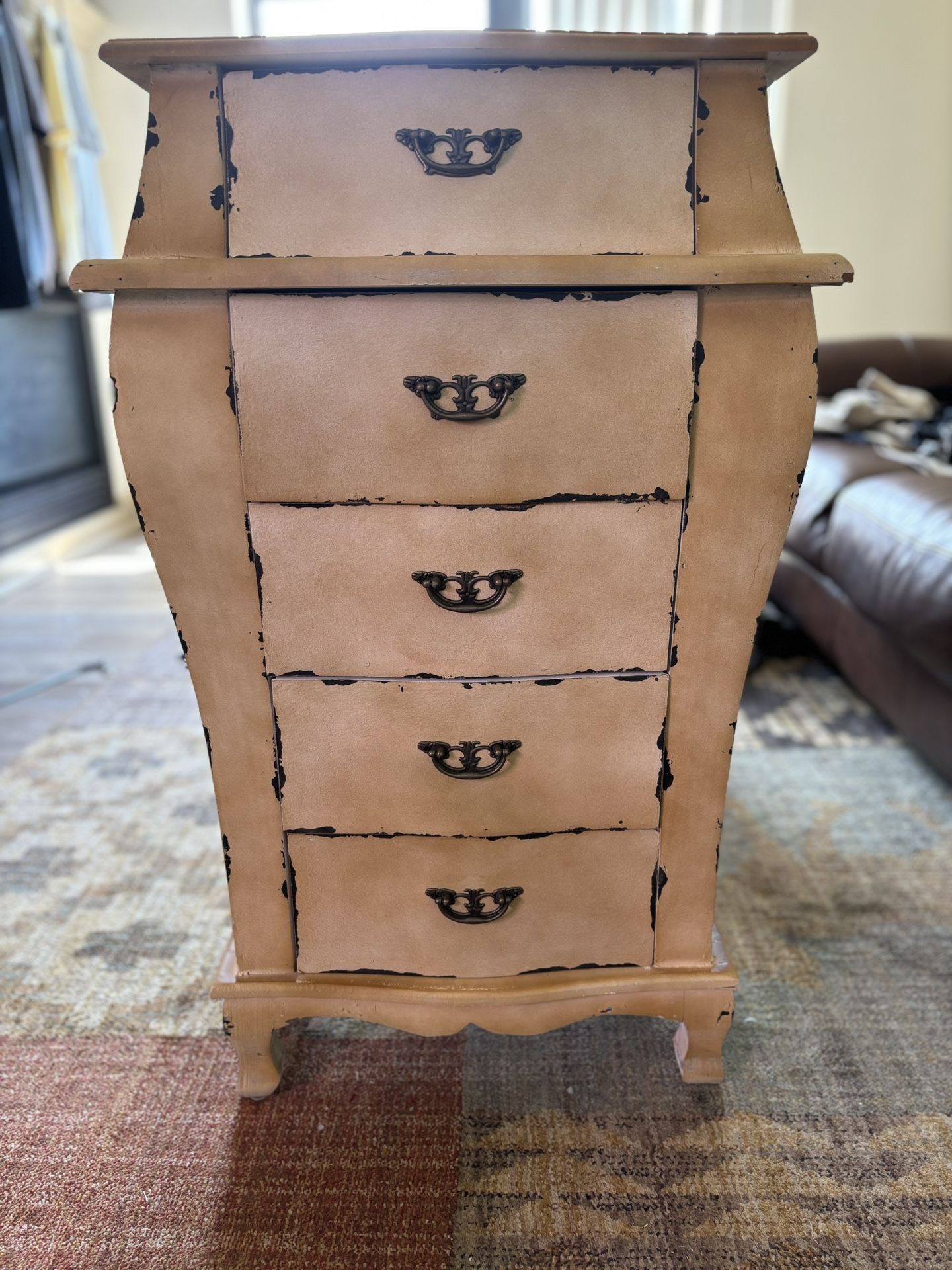 Antique Yellow Accent Chest