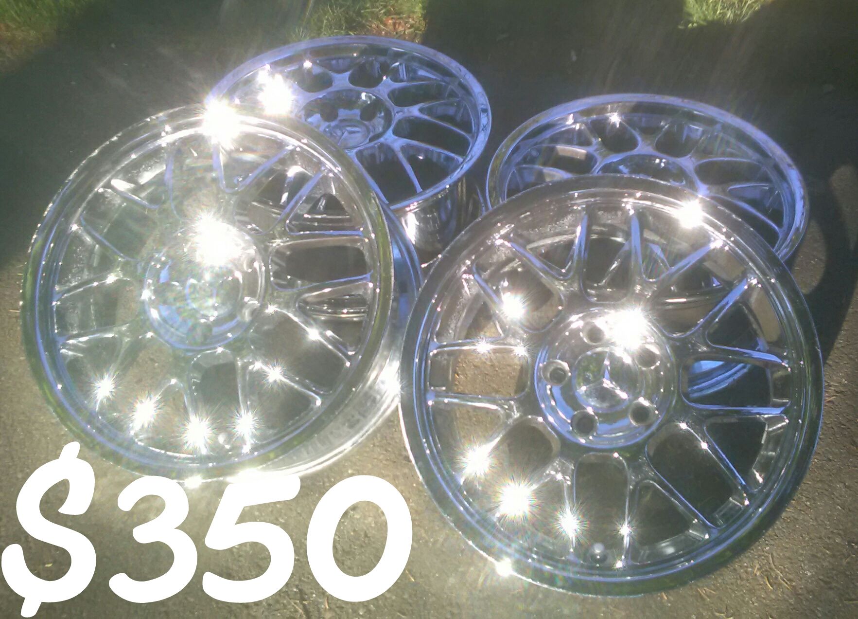 17 Inch Chrome Mercedes Benz Rims - 5 x 112mm - Plus Custom AMG Center Caps (Optional)