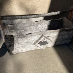 Vintage Decorative Wood Garden Plant Box 10”x26”