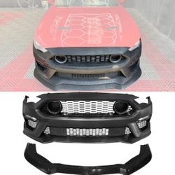 18-23 Ford Mustang Mach 1 Style Front Bumper Conversion 