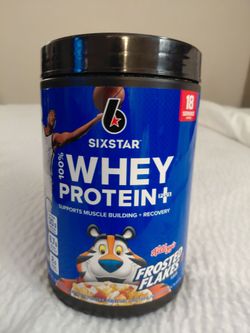Sixstar whey protein plus 1.81 lbs Kelloggs frosted flakes powder