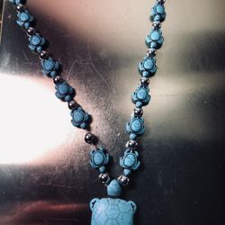 authentic turquoise "Turtle " necklace circa 1940's