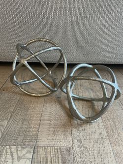 West Elm Silver Decorative Orbes