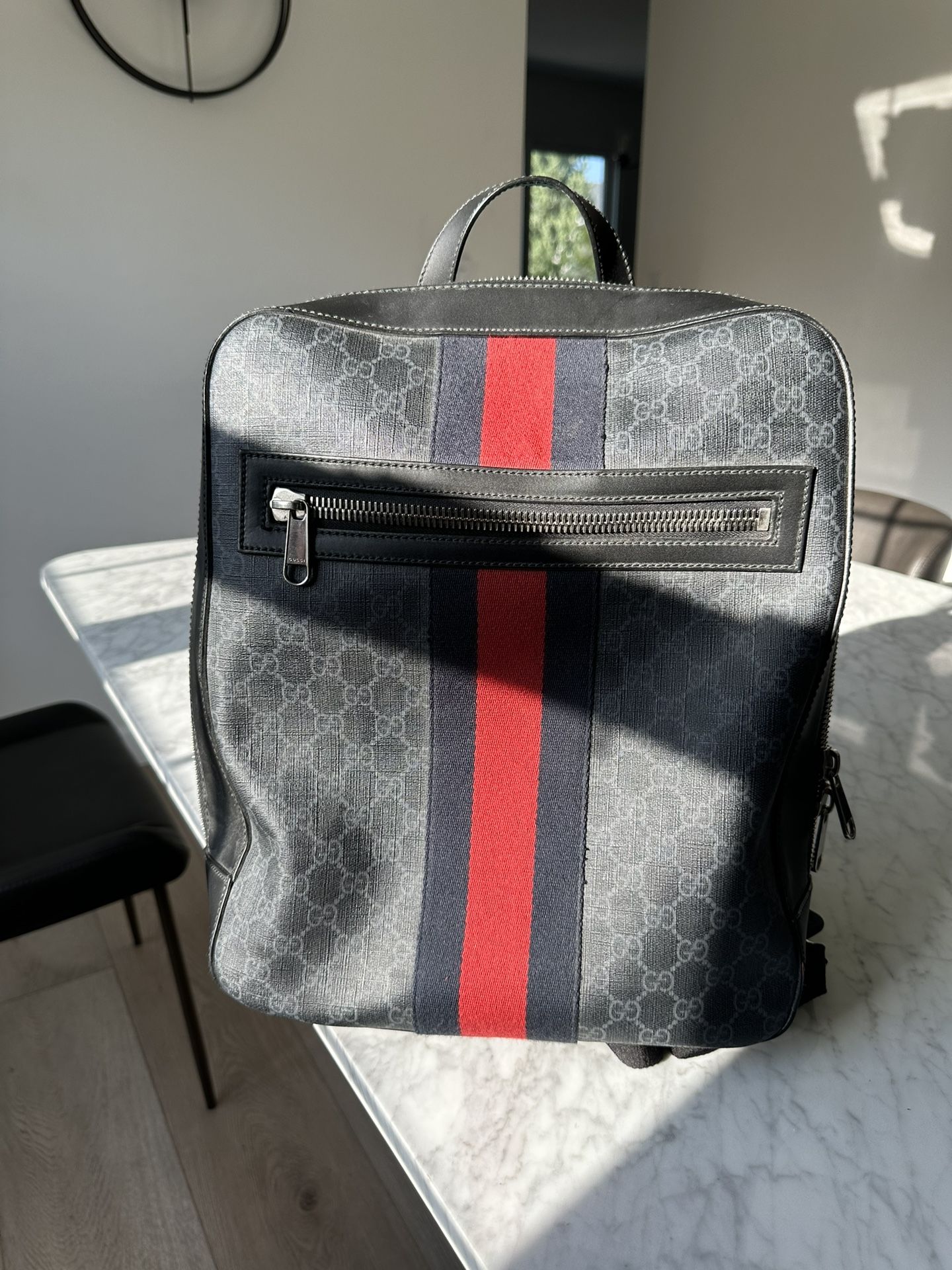 Gucci Gg Supreme Web Line Backpack