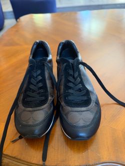 Women’s Coach brown sneakers with signature C size 9