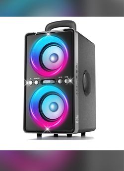 YIER Portable Bluetooth Speaker with RGB Lights 200W Peak Bass Up Portable Bluetooth Party Speaker