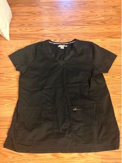 Koi stretch scrub top sz small