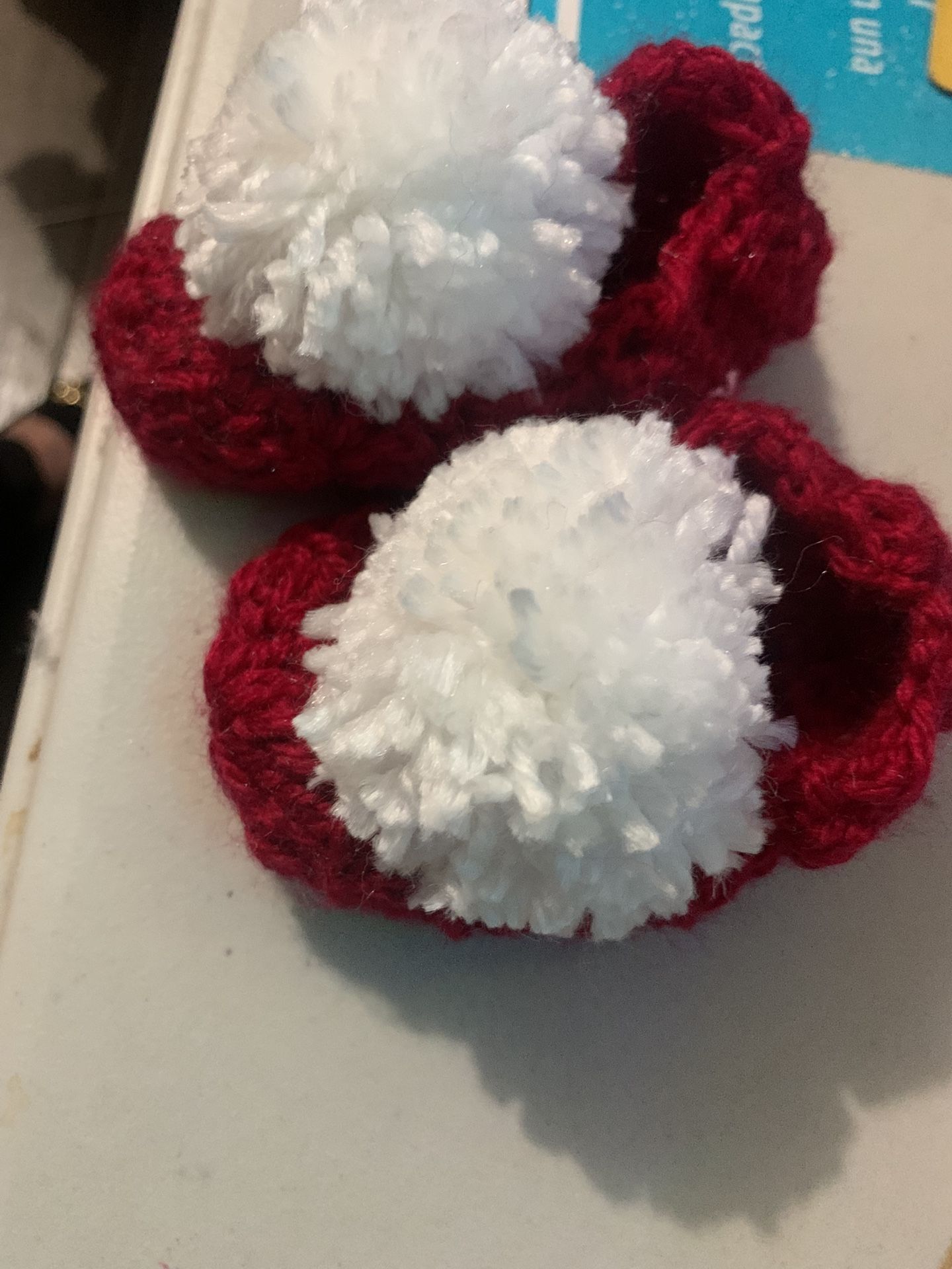 Santa’s Babys Shoes A CROCHET . Free Delivery If Local , Compton Area , Very Beautiful 