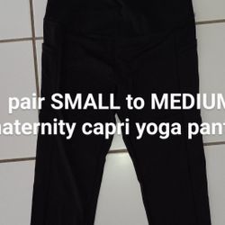 ONE pair SMALL to Medium maternity capri yoga pants $3 FIRM