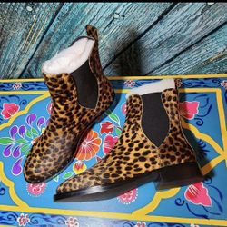 Rebecca Minkoff Calf Hair Leopard Print Ankle Boots