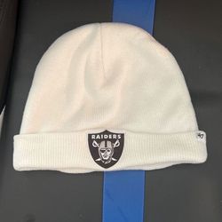 supreme raiders white beanie 